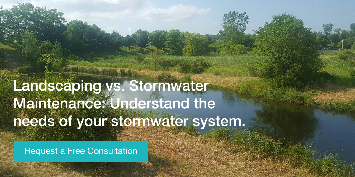 Landscaping vs. Stormwater Maintenance: Understand the needs of your stormwater system. Request a Free Consultation.