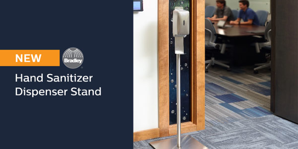 New Bradley Hand Sanitizer Dispenser Stand