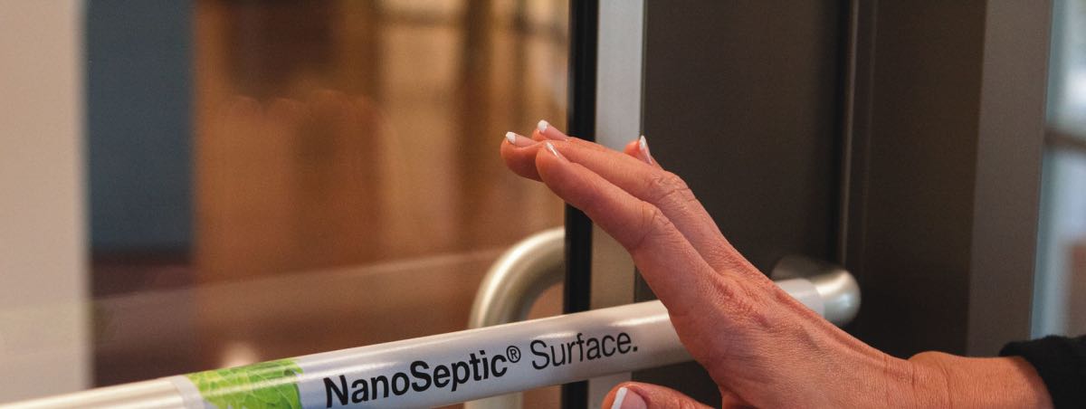 nanoSeptic hand rail product guard, top half