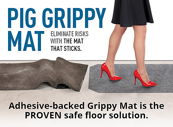 Adhesive-backed Grippy Mat is the PROVEN safe floor solution.